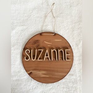 Suzanne Wooden Name Sign Wall Decor Personalized